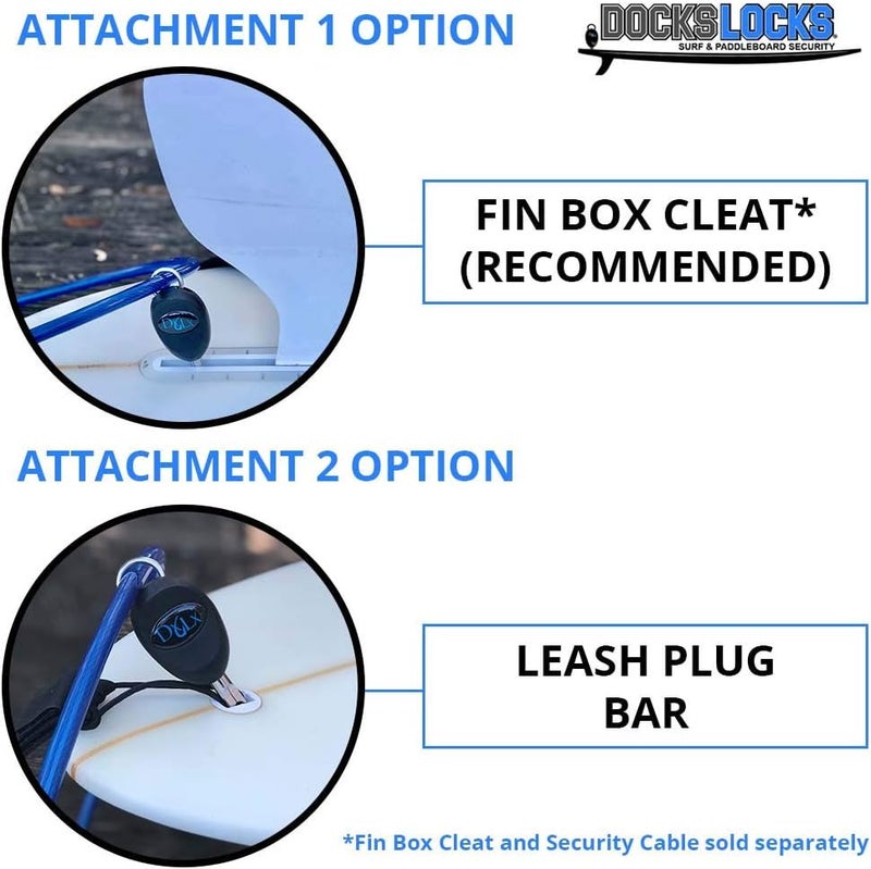 DocksLocks Singles ('Jaws') Surfboard Lock - Anti-Theft Security Device for Paddleboards and Surfboards - Image 2